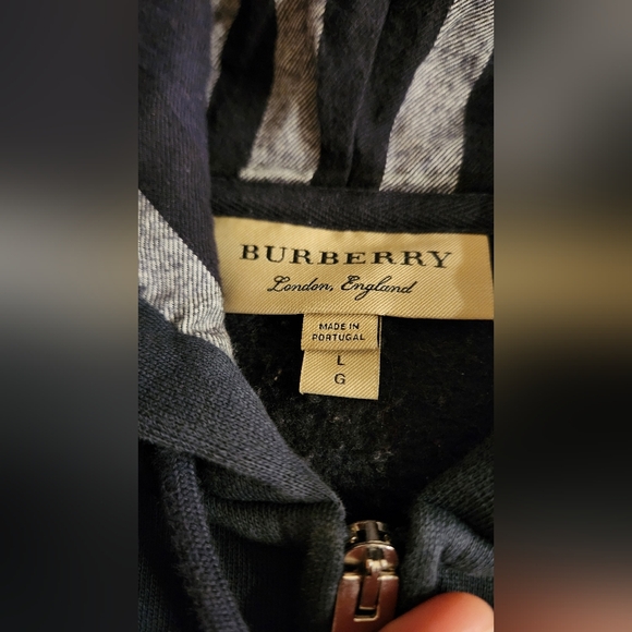 Burberry Zip Up Hoodie size L - Picture 2 of 5